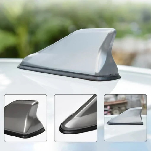 Universal Carbon Fiber Look Car Roof Top Mount Shark Fin Aerial Antenna Toppers Auto Radio AM FM Antenna Signal Amplifier Aerial - Image 3