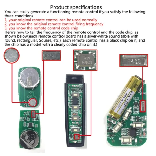 433MHz Auto Copy Remote Control Electric Garage Door Opener Remote Controller Duplicator Clone Cloning Code Transmitter
