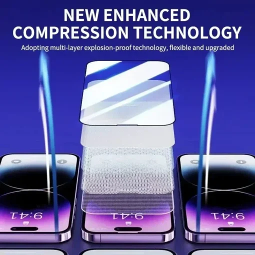 3Pcs Oleophobic Coating Dust Free Easy Installation Screen Protector for IPhone 13 11 12 14 15 Pro Max Mini XR 16 15 Plus Glass - Image 3