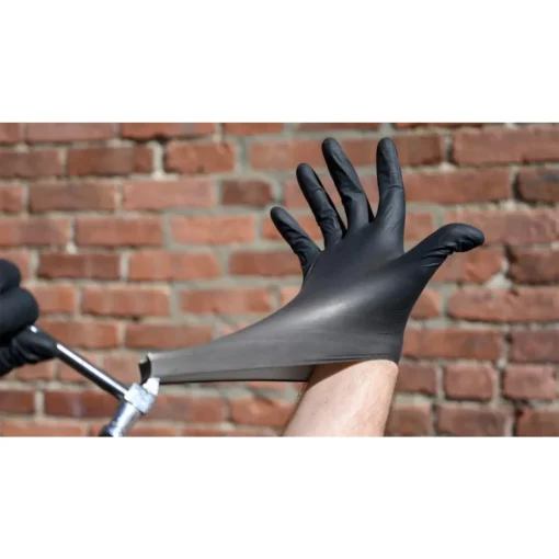 Disposable glove packaging black nitrile gloves household kitchen cooking tools car wash household cleaning work gloves - Image 2