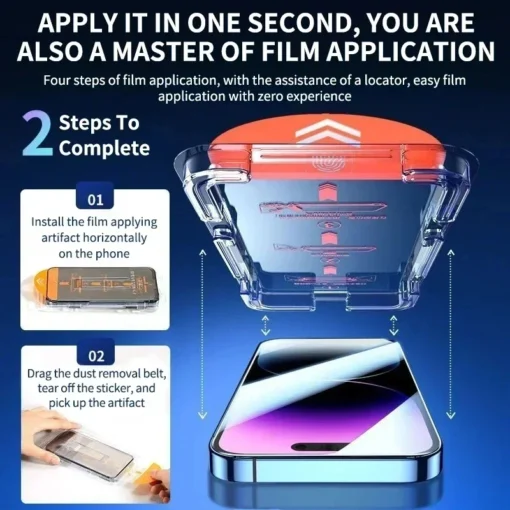 3Pcs Oleophobic Coating Dust Free Easy Installation Screen Protector for IPhone 13 11 12 14 15 Pro Max Mini XR 16 15 Plus Glass - Image 2