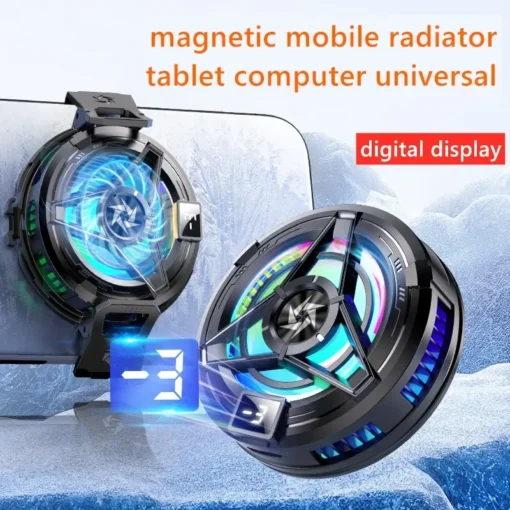 SL17 Magnetic Phones Cooler Back-Clip 2 in 1 Game Cooler Semiconductor Fast Phone Cooling Fan for IOS Android Phone - Image 3
