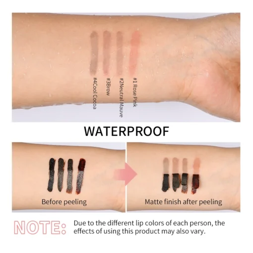 Waterproof Lip Liner Peel Off Tattoo Lipgloss Waterproof Long Lasting Matte Lip Tint Brown Contour Tear-off Lips Stain Cosmetic - Image 5