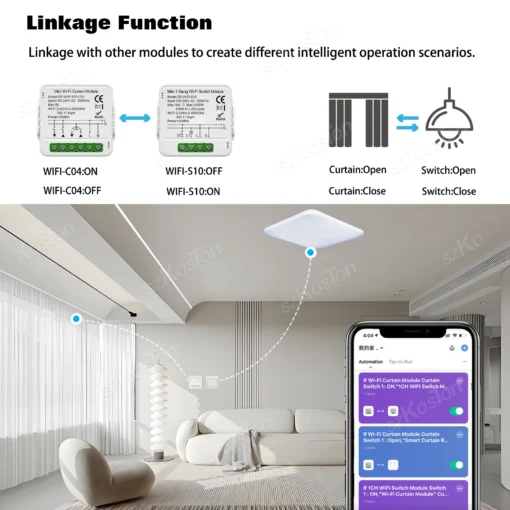 Tuya WiFi Zigbee Smart Curtain Switch Module for Roller Blinds Shutter Motor APP Control Works with Alexa Google Home Smart Life - Image 3
