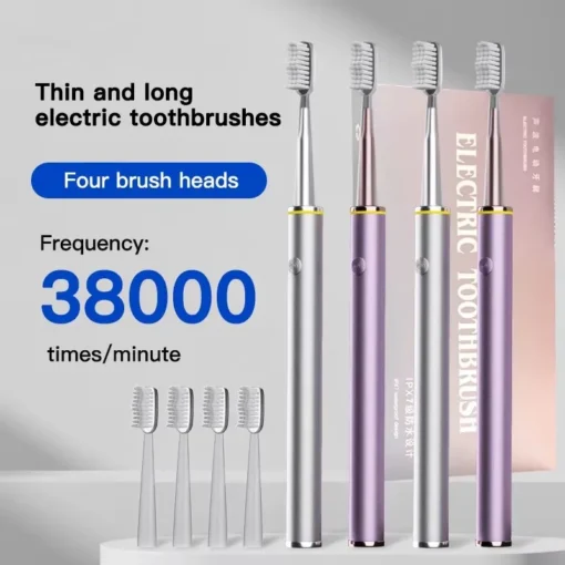 Electric Toothbrush Mental Thin Brush Body Specially for Women Pure Wisdom Beauty Soft DuPont Bristle - Image 4