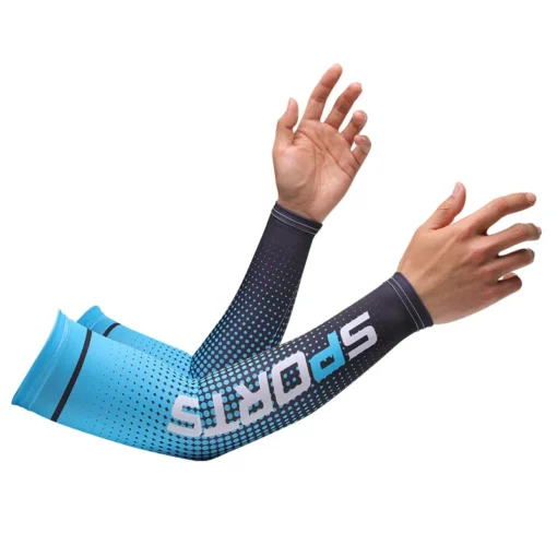 Sport Ice Arm Sleeves for Men Cycling UV Solar Cuff Breathable Summer Sun Protection Arm Cover Print Anti-Sunburn Long Sleeve - Image 6
