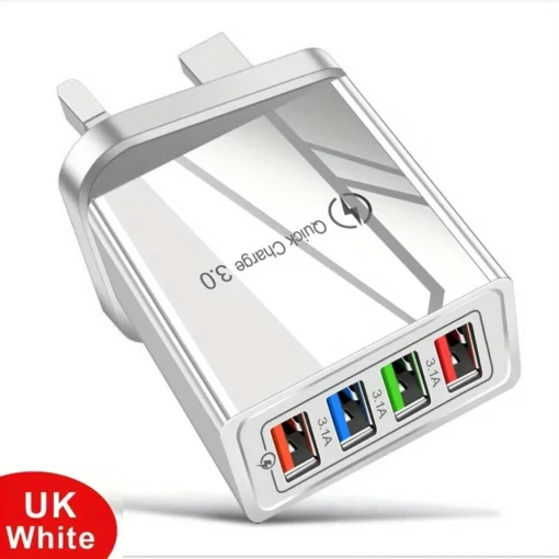 EU US Plug 3A USB Charger Multi Port 4 USB Quick Charge 3.0 For Phone Adapter Tablet Portable Wall Charger Fast Charger For Poco - Image 5