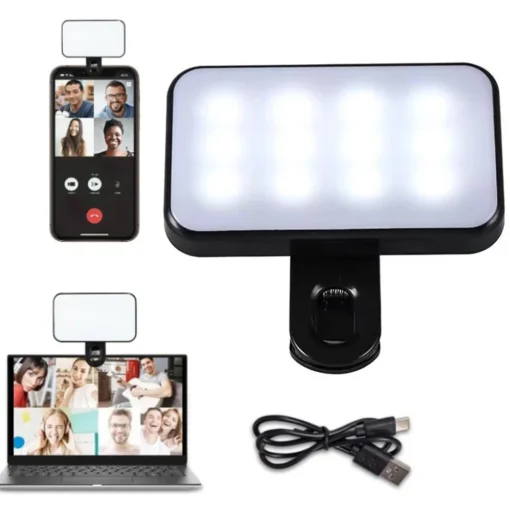 New Mini Selfie Fill Light Rechargeable 3 Modes Adjustable Brightness Portable Clip On For Phone Laptop Tablet Meeting Make Up - Image 7