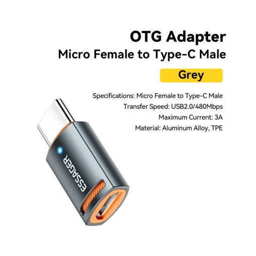Essager USB3.0 OTG Adapter Type-C USB-A Micro Female to USB Micro iP Type-C Male Converter For Macbook Xiaomi iPhone OTG Adapter - Image 12