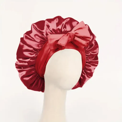Satin Bonnet Silk Bonnet Adjustable Bonne For Sleeping Hair Bonnet With Tie Band Bonnets For Women Men - Image 2