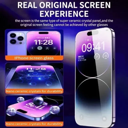 3Pcs Oleophobic Coating Dust Free Easy Installation Screen Protector for IPhone 13 11 12 14 15 Pro Max Mini XR 16 15 Plus Glass - Image 4