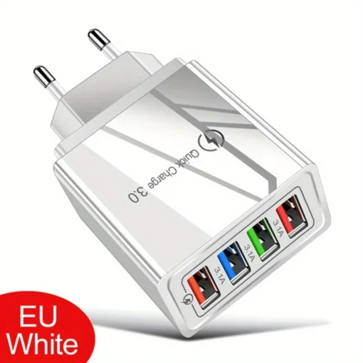 EU US Plug 3A USB Charger Multi Port 4 USB Quick Charge 3.0 For Phone Adapter Tablet Portable Wall Charger Fast Charger For Poco - Image 13