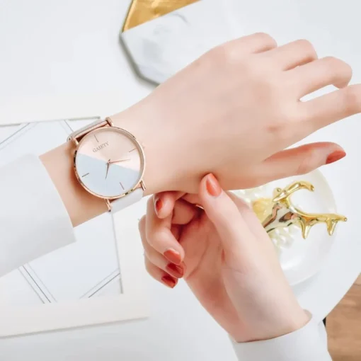 Women Watch Set Luxury Fashion Colourful PU Leather Strap Ladies Quartz Wristwatch Alloy Bracelet For Ladies Gift - Image 3